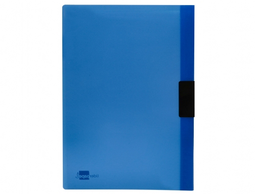 Carpeta Liderpapel dossier pinza lateral polipropileno Din A4 azul translucido 60 hojas 11306, imagen 3 mini