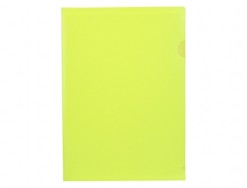 Carpeta Liderpapel dossier uero polipropileno Din A4 amarillo fluor opaco 20 hojas 11335, imagen 2 mini
