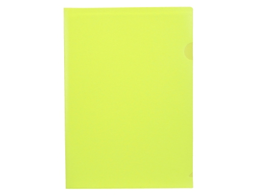 Carpeta Liderpapel dossier uero polipropileno Din A4 amarillo fluor opaco 20 hojas 11335, imagen 2 mini