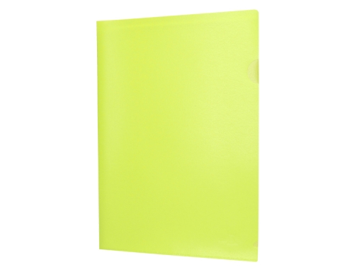 Carpeta Liderpapel dossier uero polipropileno Din A4 amarillo fluor opaco 20 hojas 11335, imagen 3 mini