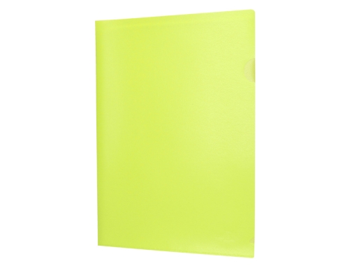 Carpeta Liderpapel dossier uero polipropileno Din A4 amarillo fluor opaco 20 hojas 11335, imagen 3 mini