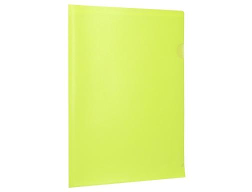 Carpeta Liderpapel dossier uero polipropileno Din A4 amarillo fluor opaco 20 hojas 11335, imagen 4 mini