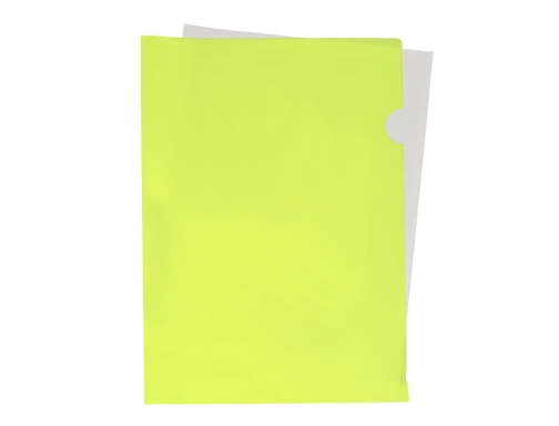 Carpeta Liderpapel dossier uero polipropileno Din A4 amarillo fluor opaco 20 hojas 11335, imagen 5 mini