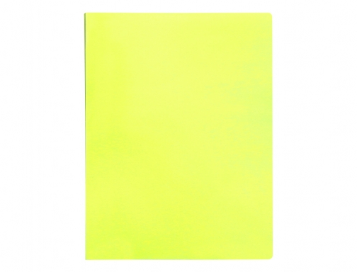 Carpeta Liderpapel escaparate 10 fundas polipropileno Din A4 amarillo fluor opaco 10989, imagen 2 mini