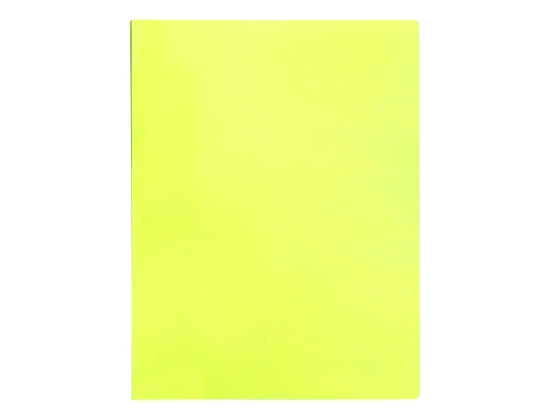 Carpeta Liderpapel escaparate 20 fundas polipropileno Din A4 amarillo fluor opaco 10996, imagen 2 mini