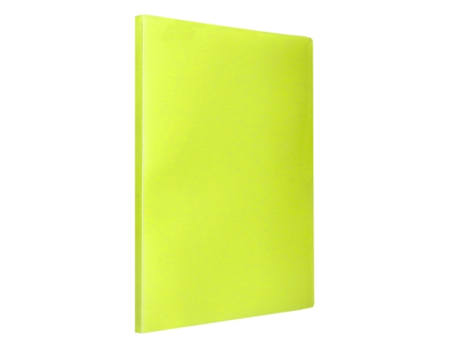 Carpeta Liderpapel escaparate 20 fundas polipropileno Din A4 amarillo fluor opaco 10996, imagen 5 mini