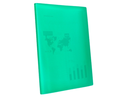 Carpeta Liderpapel escaparate 30 fundas polipropileno Din A4 verde translucido 11002 , verde manzana, imagen 5 mini