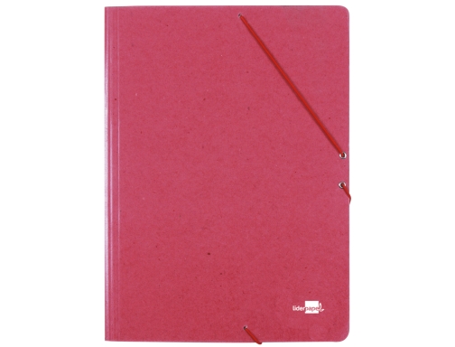 Carpeta Liderpapel gomas A3 3 solapas carton prespan roja 33284 , rojo, imagen 2 mini