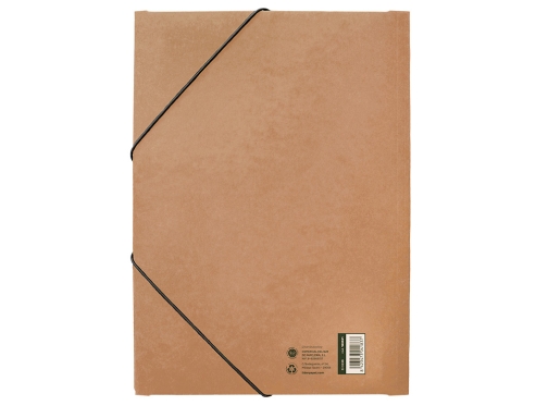 Carpeta Liderpapel gomas Din A4+ 3 solapas ecouse cartulina 400 g m2 163501 , kraft, imagen 2 mini