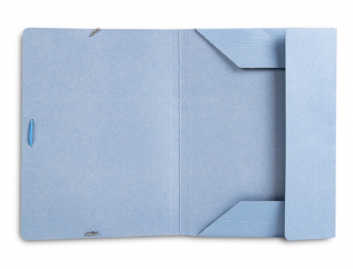 Carpeta Liderpapel gomas folio 3 solapas carton pintado azul 15799, imagen 5 mini