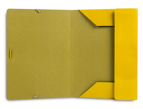 Carpeta Liderpapel gomas folio 3 solapas carton plastificado color amarillo 165925, imagen 5 mini
