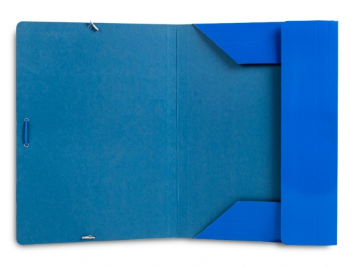 Carpeta Liderpapel gomas folio 3 solapas carton plastificado color azul 165926, imagen 5 mini