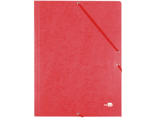 Carpeta Liderpapel gomas folio 3 solapas carton simil prespan roja 23814 , rojo, imagen 2 mini