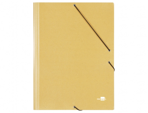Carpeta Liderpapel gomas folio 3 solapas carton prespan amarilla 24043 , amarillo, imagen 2 mini