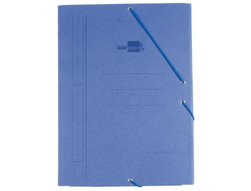 Carpeta Liderpapel gomas folio sencilla carton rigido azul 01399, imagen 2 mini