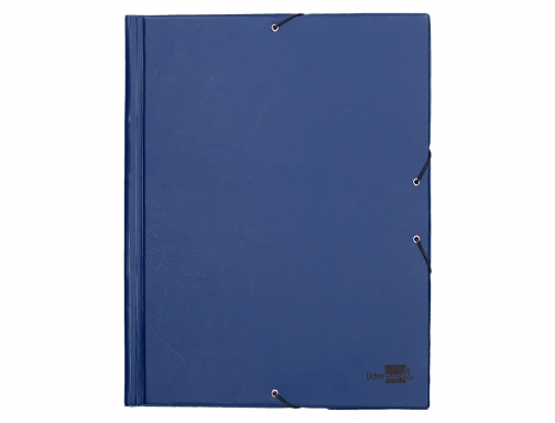 Carpeta Liderpapel gomas folio solapas plastico azul 29663, imagen 2 mini