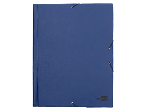 Carpeta Liderpapel gomas folio solapas plastico azul 29663, imagen 2 mini