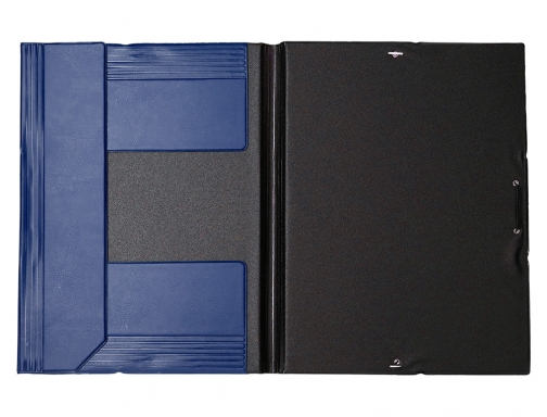 Carpeta Liderpapel gomas folio solapas plastico azul 29663, imagen 4 mini