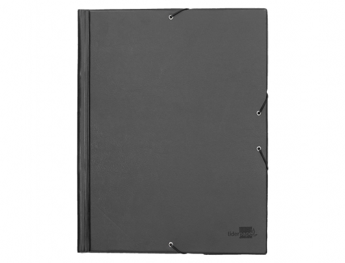 Carpeta Liderpapel gomas folio solapas plastico negra 29664 , negro, imagen 2 mini