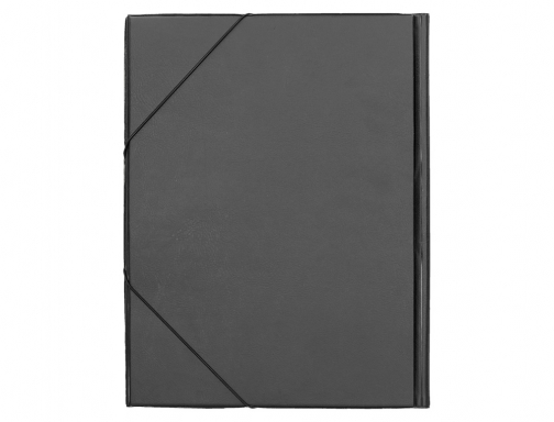 Carpeta Liderpapel gomas folio solapas plastico negra 29664 , negro, imagen 3 mini
