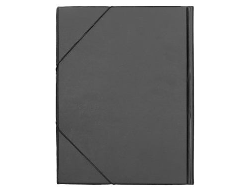 Carpeta Liderpapel gomas folio solapas plastico negra 29664 , negro, imagen 3 mini