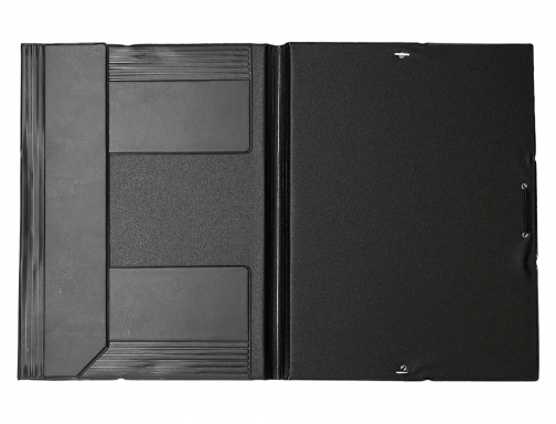 Carpeta Liderpapel gomas folio solapas plastico negra 29664 , negro, imagen 4 mini