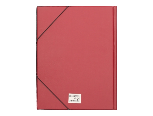 Carpeta Liderpapel gomas folio solapas plastico burdeos 29665 , rojo, imagen 3 mini