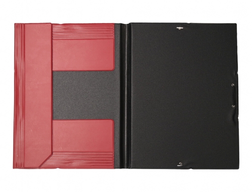 Carpeta Liderpapel gomas folio solapas plastico burdeos 29665 , rojo, imagen 4 mini