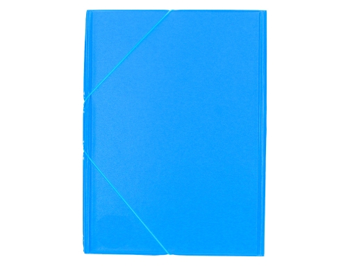 Carpeta Liderpapel gomas plastico folio solapas color celeste 73734, imagen 3 mini