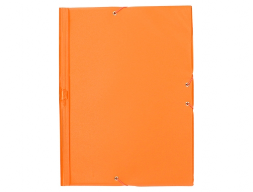 Carpeta Liderpapel gomas plastico folio solapas color naranja 73735, imagen 2 mini