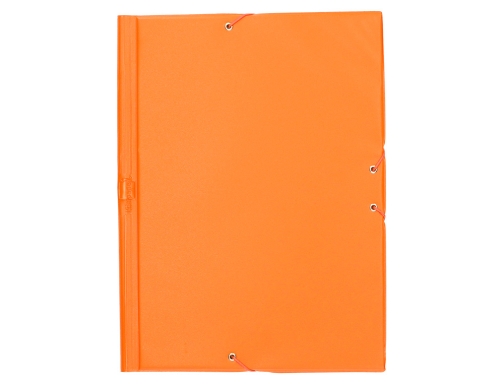 Carpeta Liderpapel gomas plastico folio solapas color naranja 73735, imagen 2 mini