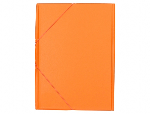 Carpeta Liderpapel gomas plastico folio solapas color naranja 73735, imagen 3 mini