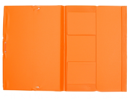 Carpeta Liderpapel gomas plastico folio solapas color naranja 73735, imagen 4 mini