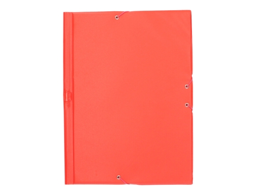 Carpeta Liderpapel gomas plastico folio solapas color rojo 73737, imagen 2 mini