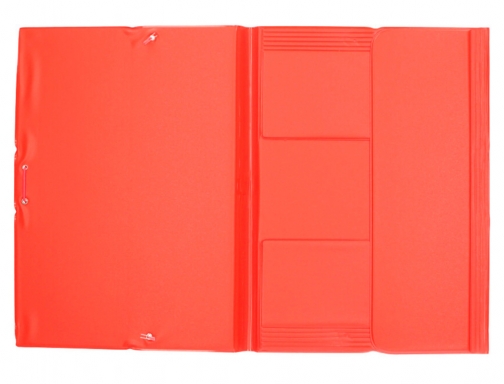 Carpeta Liderpapel gomas plastico folio solapas color rojo 73737, imagen 4 mini