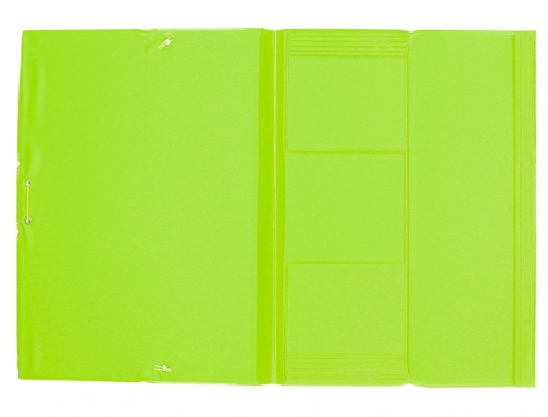 Carpeta Liderpapel gomas plastico folio solapas color verde pistacho 73738, imagen 4 mini