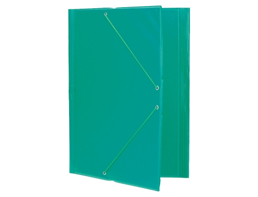 Carpeta Liderpapel gomas plastico folio solapas color verde pistacho 73738, imagen 4 mini