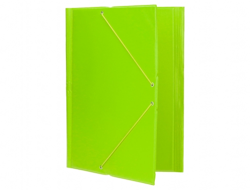 Carpeta Liderpapel gomas plastico folio solapas color verde pistacho 73738, imagen 5 mini