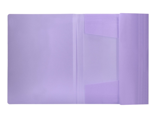 Carpeta Liderpapel gomas solapas polipropileno Din A4 lavanda opaco 10905, imagen 5 mini