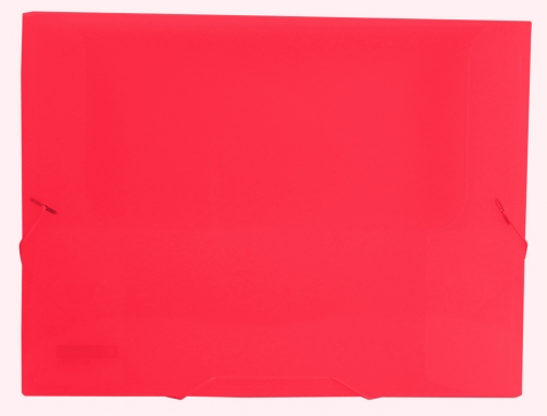 Carpeta Liderpapel portadocumentos gomas 36930 polipropileno Din A4 rojo translucido -lomo 25 20962, imagen 2 mini