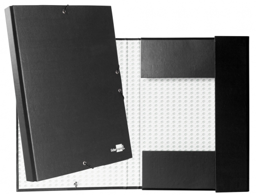 Carpeta proyectos Liderpapel folio lomo 30mm carton forrado negra 25278 , negro, imagen 2 mini