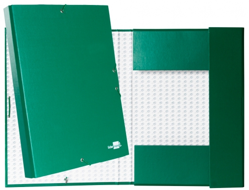 Carpeta proyectos Liderpapel folio lomo 30mm carton forrado verde 25279, imagen 2 mini