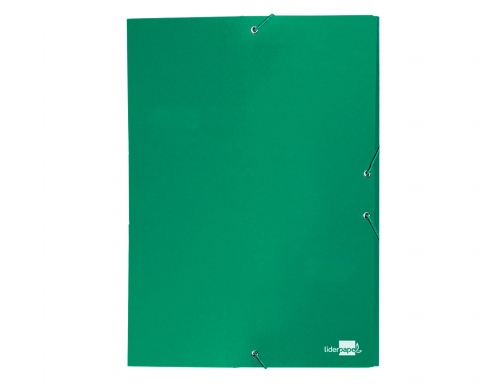 Carpeta proyectos Liderpapel folio lomo 30mm carton forrado verde 25279, imagen 3 mini