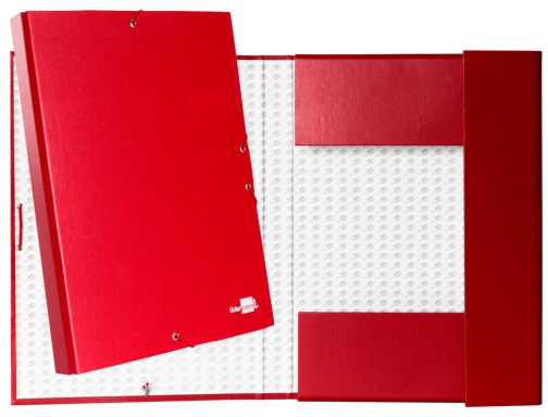 Carpeta proyectos Liderpapel folio lomo 30mm carton forrado roja 25280 , rojo, imagen 2 mini