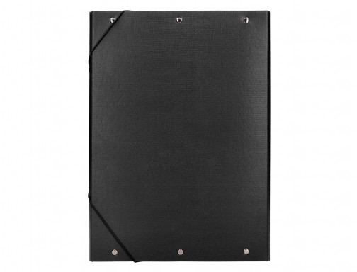 Carpeta proyectos Liderpapel folio lomo 50mm carton forradonegra 25283 , negro, imagen 4 mini