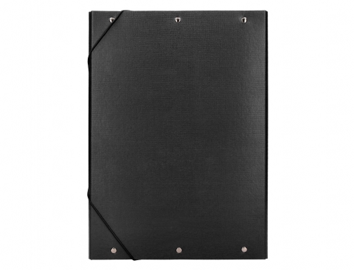 Carpeta proyectos Liderpapel folio lomo 70mm carton forradonegra 25288 , negro, imagen 4 mini