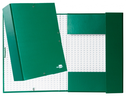 Carpeta proyectos Liderpapel folio lomo 90mm carton forrado verde 25294, imagen 2 mini