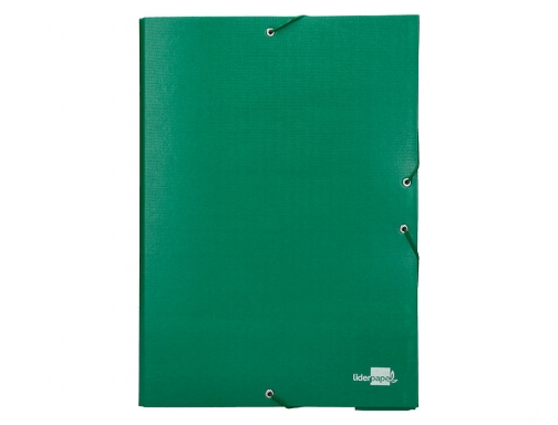 Carpeta proyectos Liderpapel folio lomo 90mm carton forrado verde 25294, imagen 3 mini