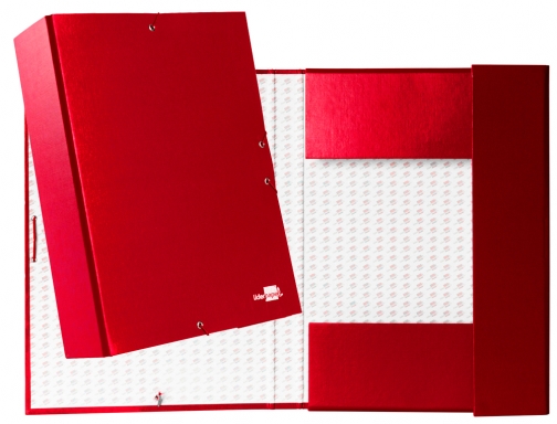Carpeta proyectos Liderpapel folio lomo 90mm carton forrado roja 25295 , rojo, imagen 2 mini