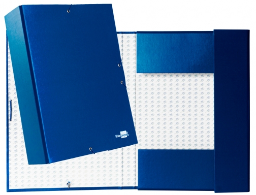 Carpeta proyectos Liderpapel folio lomo 90mm carton forrado azul 25296, imagen 2 mini